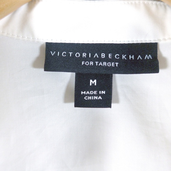 NWT Victoria Beckham For Target Girls M (7) Button Down Top with Pocket - Picture 8 of 14